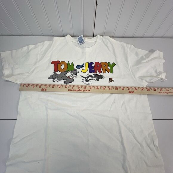 2 TShirts Tom & Jerry And Smurfs Mushrooms Retro Cartoon Animated Sz Med READ - Picture 6 of 8